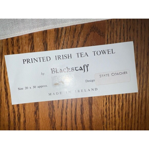 Blackstaff Irish Linen Tea Towel State Coach Made In Ireland Vintage New - Picture 7 of 12